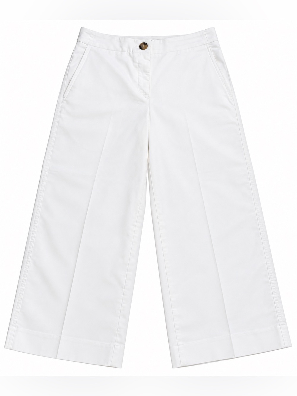 ANN TAYLOR WHITE Petite KATE WIDE LEG CROP PANTS 6P - Picture 5 of 8